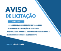 AVISO DE PRETENSA CONTRATAÇÃO DIRETA - Dispensa Nº 007/2024