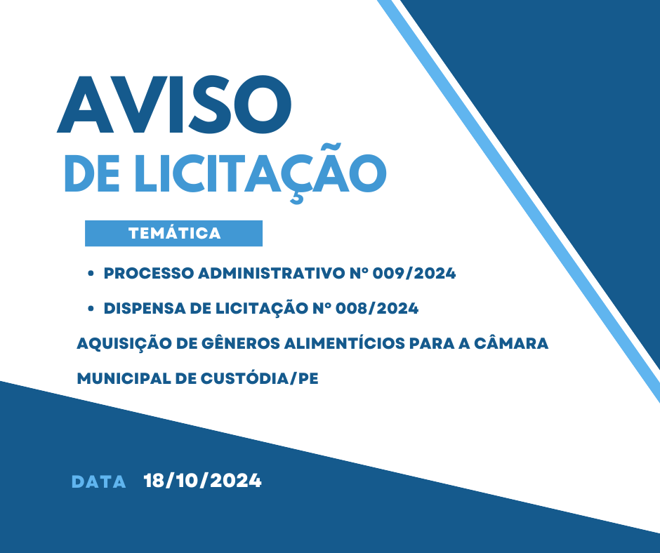 AVISO DE PRETENSA CONTRATAÇÃO DIRETA - Dispensa Nº 008/2024