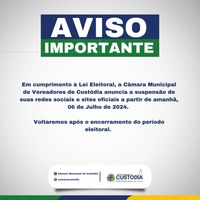 Aviso Importante: Suspensão de Site e Redes Sociais